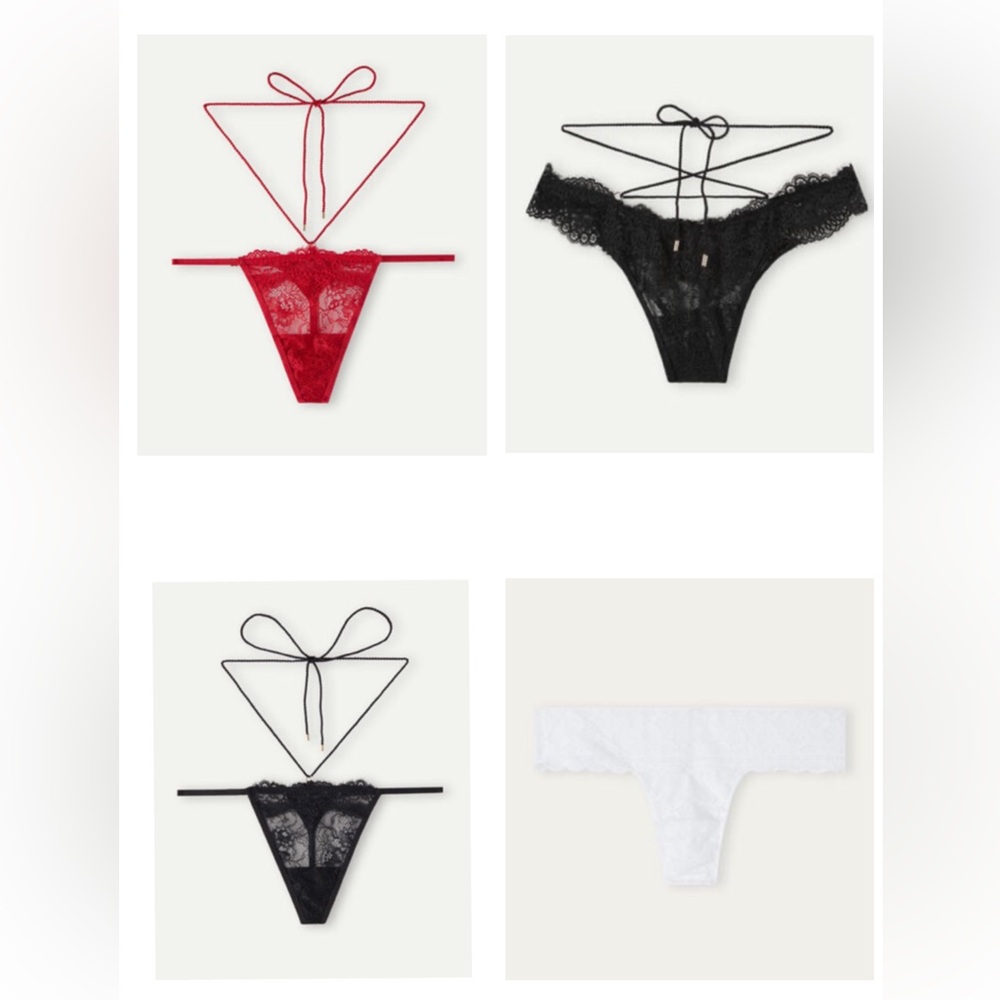 NWT Intimissimi Lingerie Lot Lace Heartstrings Brazilians & Thongs Bras